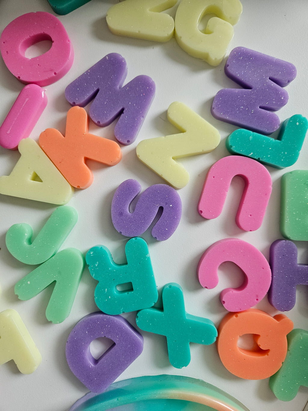 Spring Rainbow Bubble letters (uppercase)