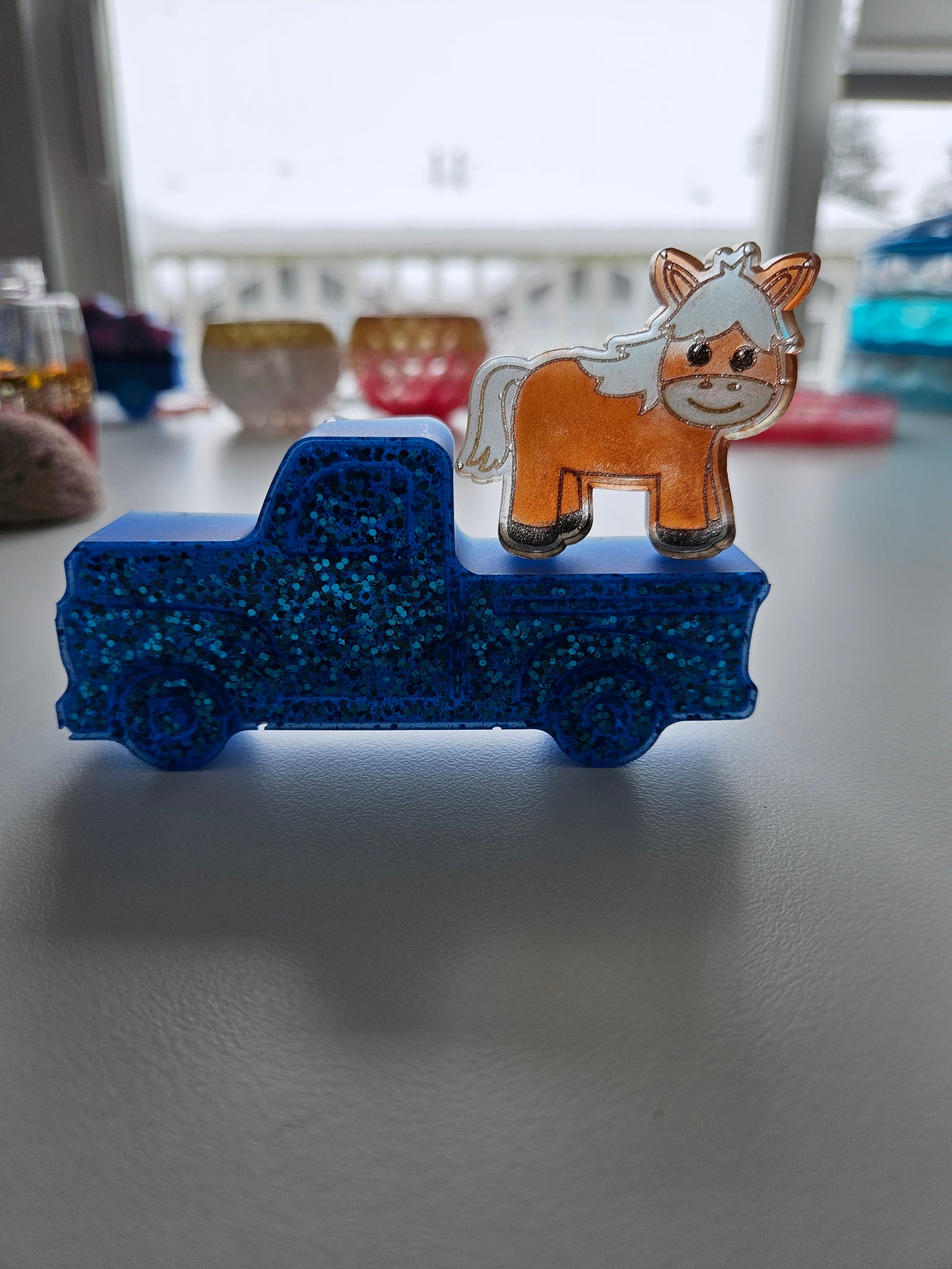 Little Blue resin truck