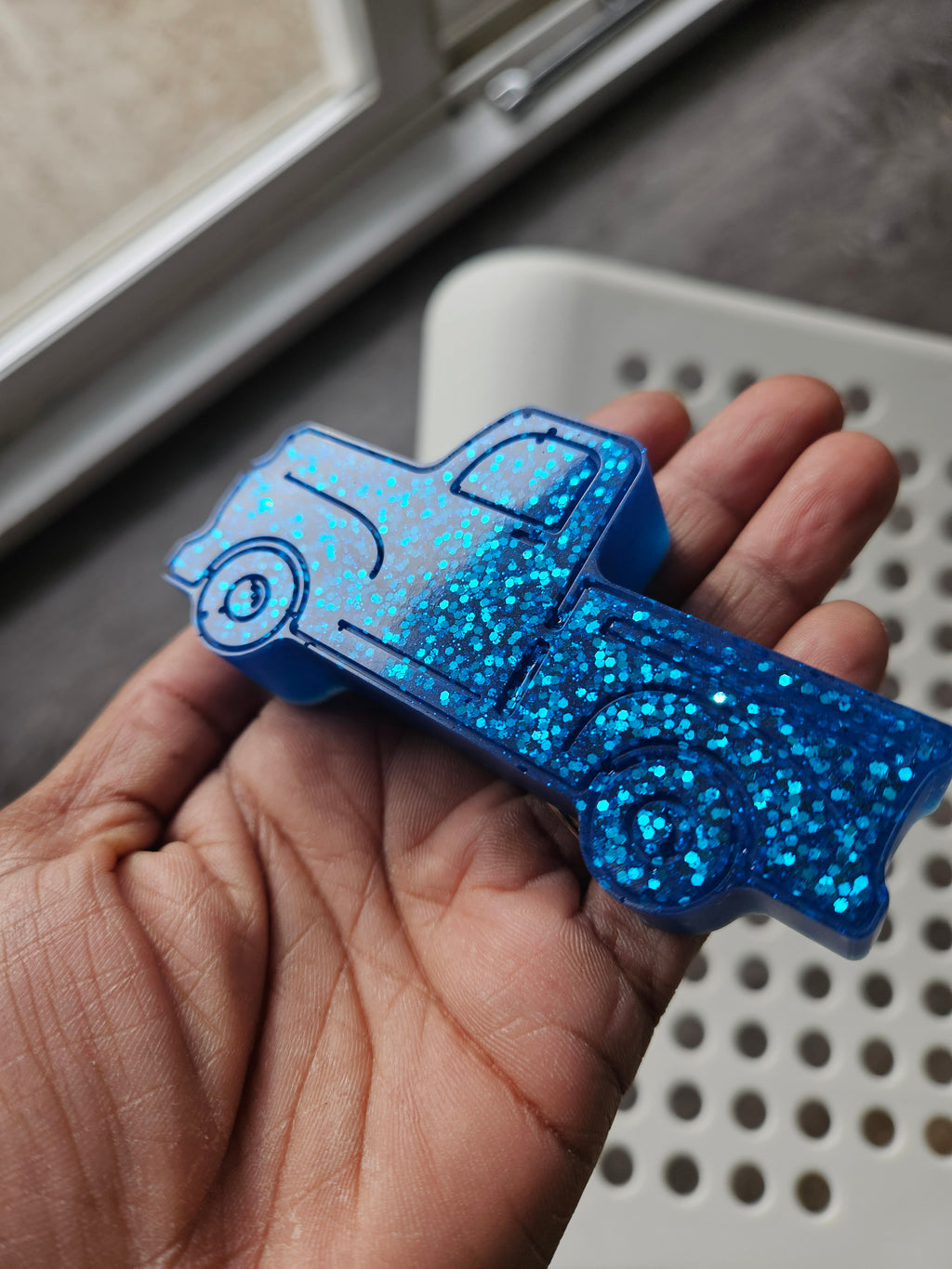 Little Blue resin truck