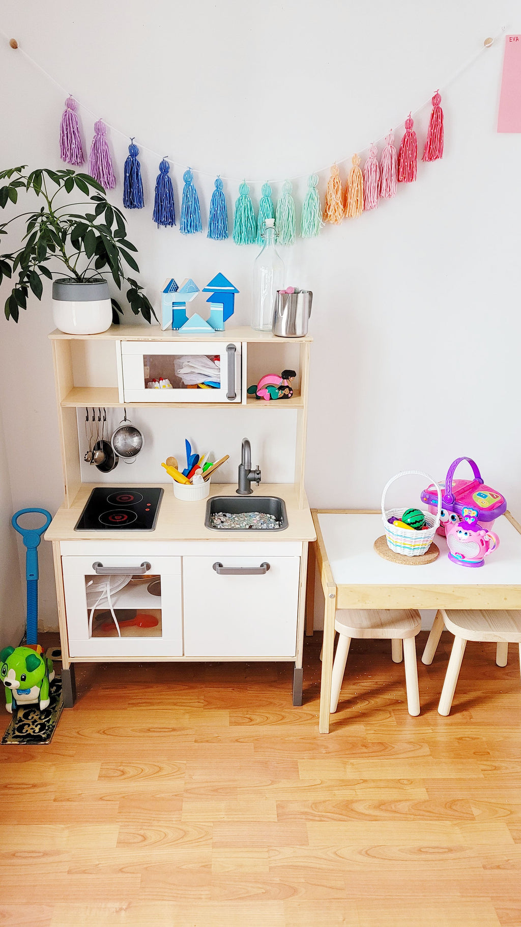 Rainbow tassel garland. Play room decor