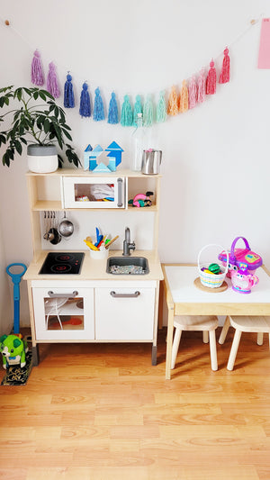 Rainbow tassel garland. Play room decor
