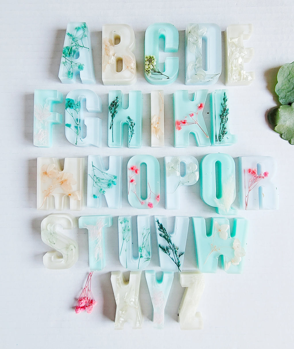 Spring Nature letters Alphabet set