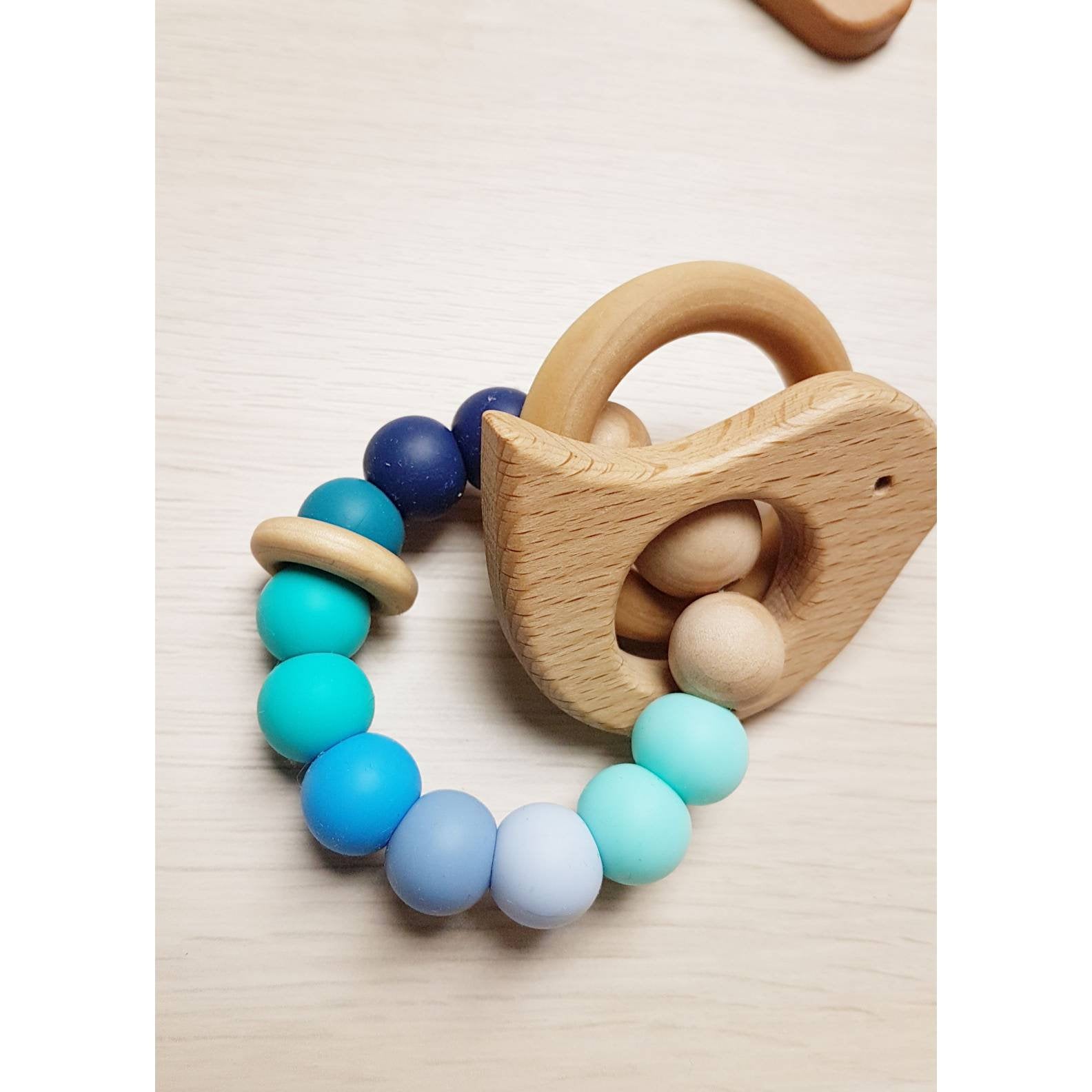 Wooden Bird Chew rattle Teether - River Bird